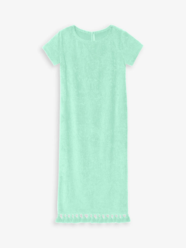 Aqua Blue Long Sleeve Dress