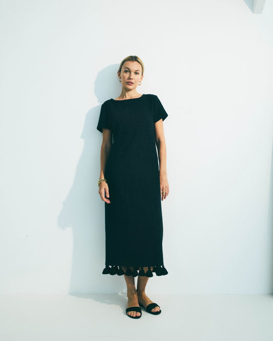 Robe Longue à Manche Joy Noir