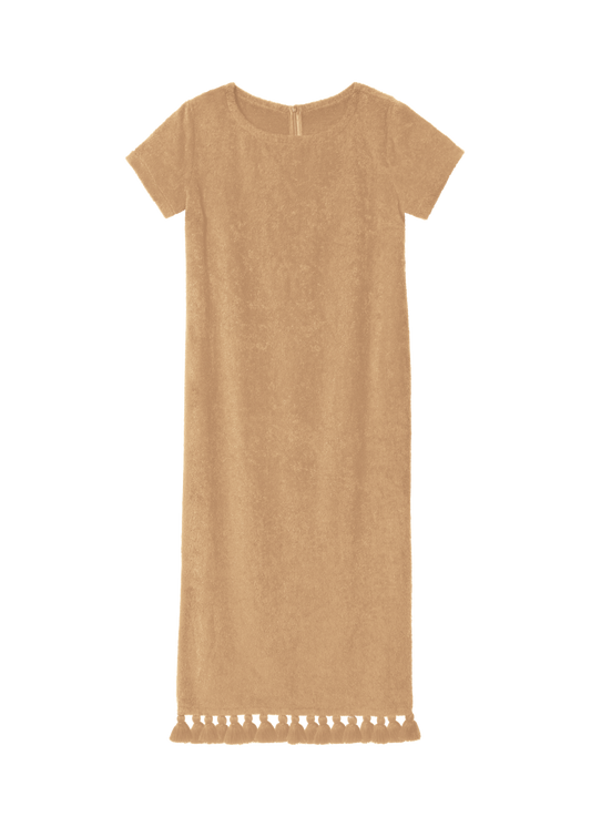 Robe Longue à Manche Joy Beige