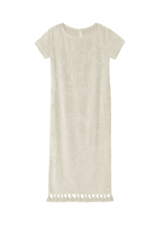 Robe Longue à Manche Joy Blanc Cassé