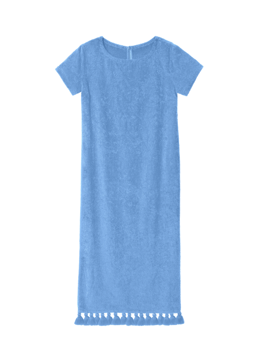 Robe Longue à Manche Joy Bleu