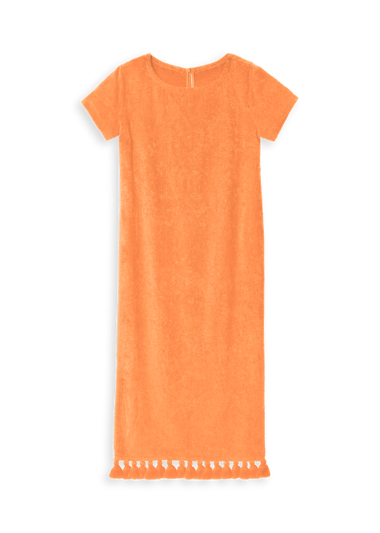 Robe Longue à Manche Joy Orange