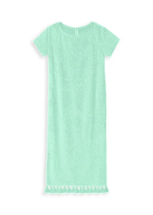 Robe Longue à Manche Joy Aqua Blue
