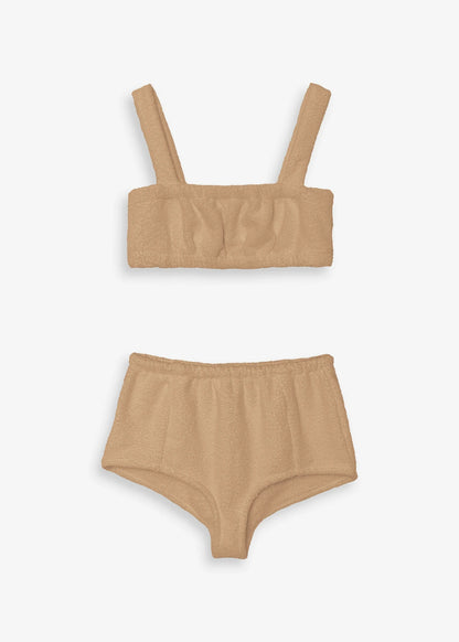 Paulette Beige Set - Top & Shorts