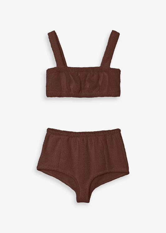 Ensemble Paulette Marron - Top & Shorty