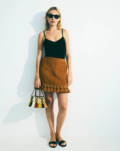 Georgia Bordeaux Skirt