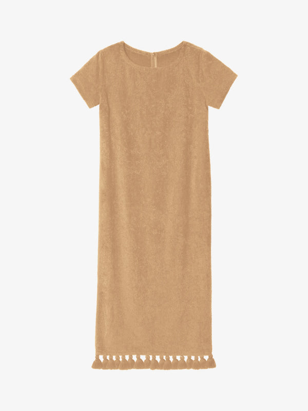 Long Dress with Joy Sleeve Beige