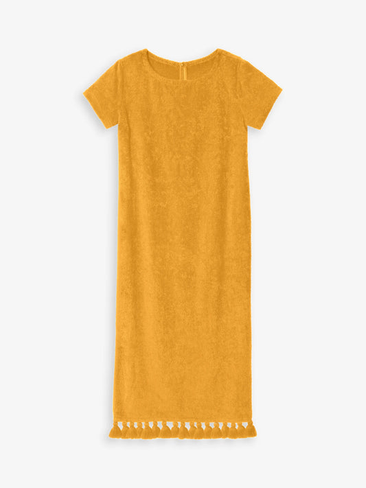 Robe Longue à Manche Joy Ocre