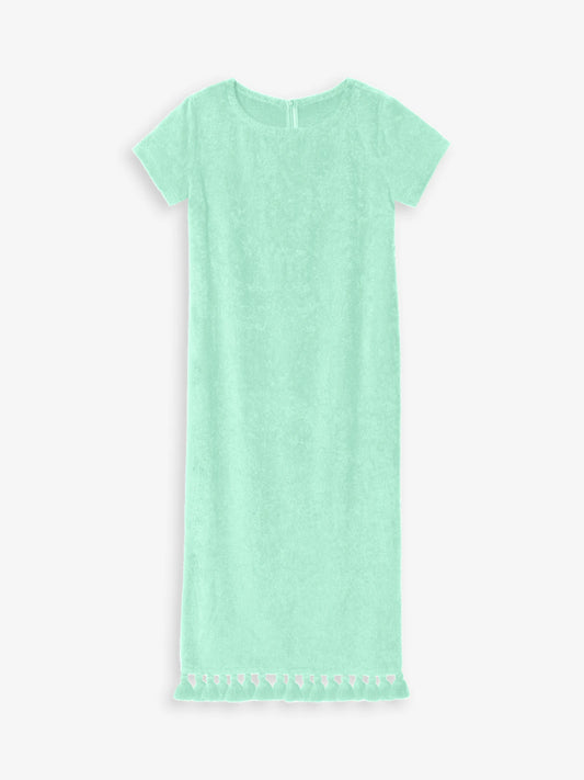 Robe Longue à Manche Joy Aqua Blue