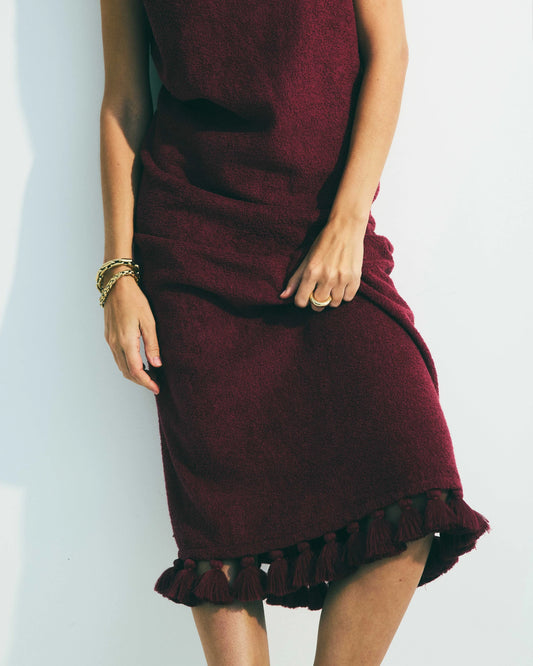 Robe longue Aurelia Bordeaux
